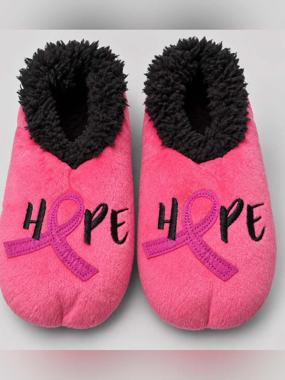 NWT Snoozies Pink HOPE Slippers | Women’s M 7/8